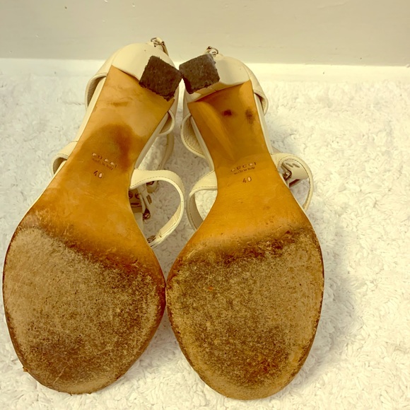 Gucci Cream Leather Gladiator Heels - Picture 7 of 7